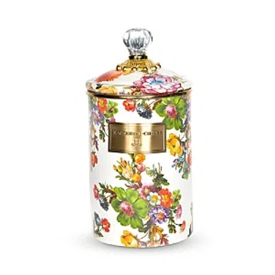 MACKENZIE-CHILDS MACKENZIE-CHILDS FLOWER MARKET LARGE CANISTER, WHITE,89226-95