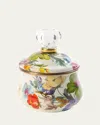 Mackenzie-childs Flower Market Lidded Sugar Bowl, White