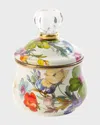 Mackenzie-childs Flower Market Lidded Sugar Bowl, White