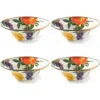 Mackenzie-childs Mackenzie Childs Flower Market Set Of 4 Enameled Steel Breakfast Bowls In Multi