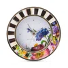 Mackenzie-childs Flower Market Silver Plated Round Desk Clock