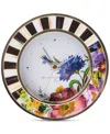 Mackenzie-childs Flower Market Silver Plated Round Desk Clock In No Color