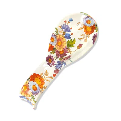 Mackenzie-childs White Flower Market Spoon Rest In No Color