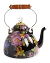 Mackenzie-childs Flower Market Three-quart Tea Kettle In Black