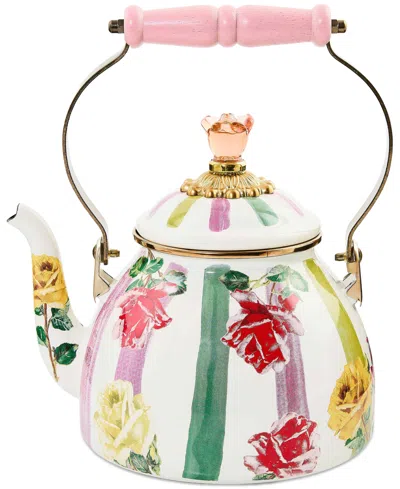 Mackenzie-childs Mackenzie Childs Garden Gala Enameled Steel 2-quart Tea Kettle In Multi