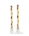Mackenzie-childs Gingerbread Dinner Candles, Set Of 2 In Yellow