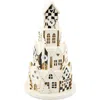 Mackenzie-childs Mackenzie Childs Gingerbread Round Illuminated Village Figurine In White