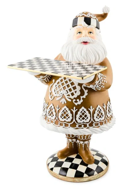 Mackenzie-childs Mackenzie Childs Gingerbread Santa Butler Handmade Figurine In Brown