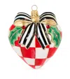 Mackenzie-childs Glass Check It Out Heart Tree Decoration In Multi