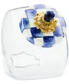 Mackenzie-childs Glass Cookie Jar With Royal Check Lid In No Color