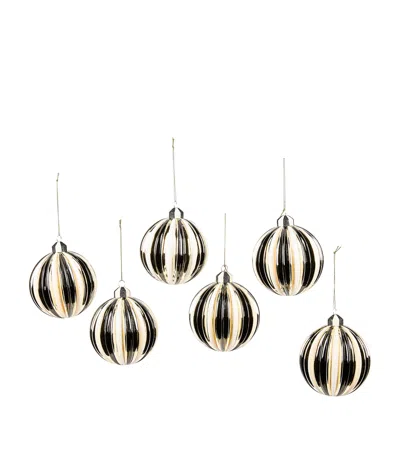 Mackenzie-childs Glass Courtly Noel Baubles In Multi