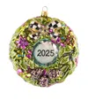 Mackenzie-childs Glass Floral Wreath Tree Decoration 2025 In Multi