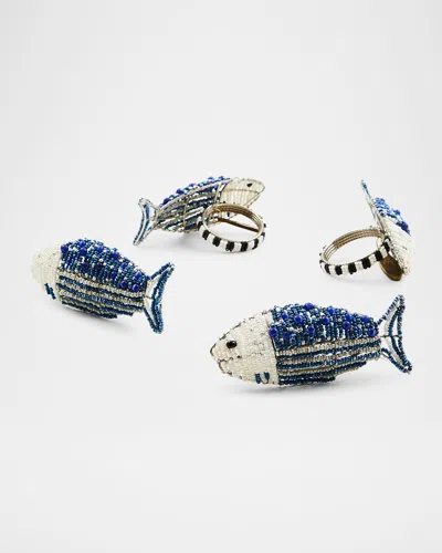 MACKENZIE-CHILDS GO FISH NAPKIN RINGS, SET OF 4