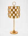 Mackenzie-childs Golden Check Table Lamp
