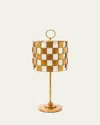 Mackenzie-childs Golden Check Table Lamp