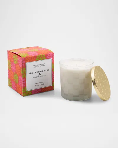 Mackenzie-childs Grapefruit Twist Candle, 23 Oz. In Animal Print