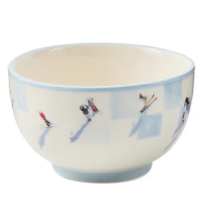 Mackenzie-childs Gray Malin Ski Holiday Breakfast Bowls, Set Of 4 - Exclusive In Blue