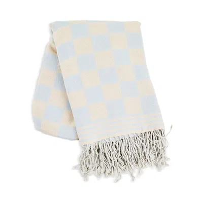 Mackenzie-childs Gray Malin Ski Holiday Check Throw - Exclusive In Blue