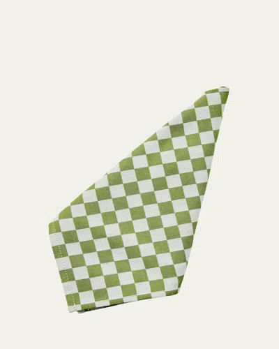 Mackenzie-childs Green Check Napkins, Set Of 4
