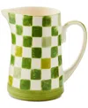 Mackenzie-childs Green Check Pitcher