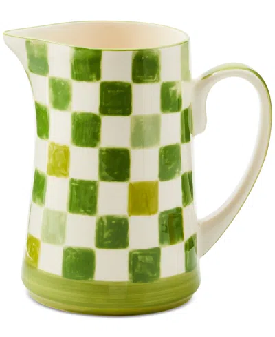 Mackenzie-childs Green Check Pitcher