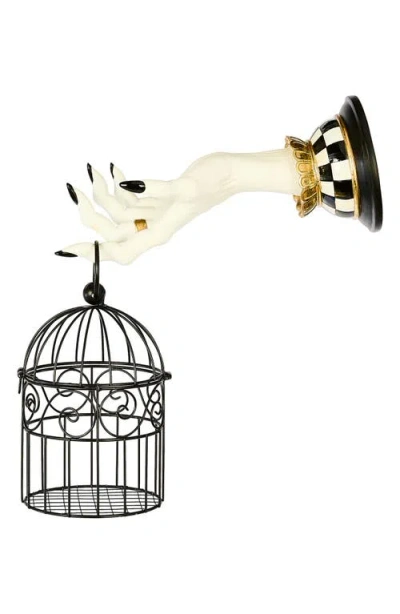Mackenzie-childs Mackenzie Childs Haunted Hand Halloween Spooky Hand Lantern In Black