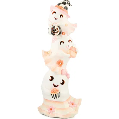 Mackenzie-childs Mackenzie Childs Hocus Pocus Illuminated Stacked Ghosts In Pink