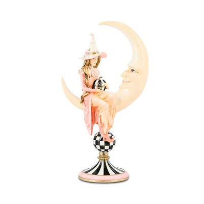 Mackenzie-childs Hocus Pocus Witch On Moon Figurine In Multi