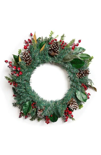 Mackenzie-childs Mackenzie Childs Holiday Berry Urn Wreath In Green