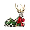 Mackenzie-childs Mackenzie Childs Holly Check Resting Deer Figurine