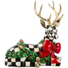 Mackenzie-childs Mackenzie Childs Holly Check Resting Deer Figurine In Multi