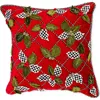 Mackenzie-childs Mackenzie Childs Holly Lattice Throw Pillow In Red