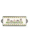 Mackenzie-childs Holly Village Ceramic Rectangular Platter In Multi