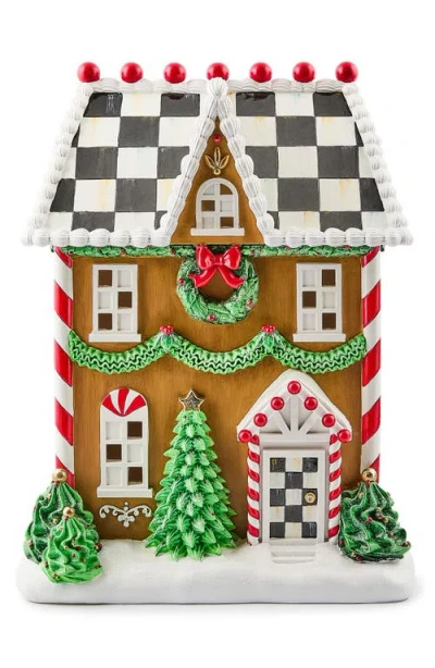 Mackenzie-childs Mackenzie Childs Holly Village Illuminated Gingerbread Townhouse In Multi