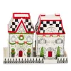 Mackenzie-childs Holly Village Salt & Pepper Shaker Set In Multi