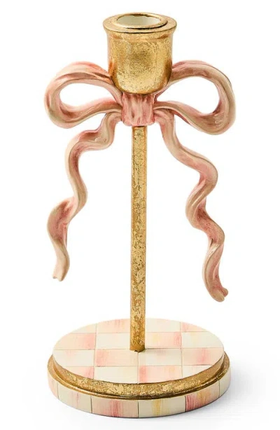 Mackenzie-childs Mackenzie Childs It's All About The Bow Candle & Candleholder In Multi