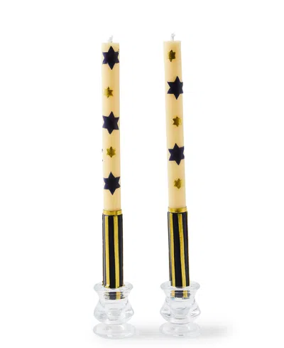 Mackenzie-childs Judaica Dinner Candles, Set Of 2 In Yellow