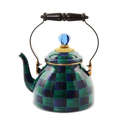 MACKENZIE-CHILDS MACKENZIE-CHILDS JUNIPER CHECK 2 QUART TEA KETTLE