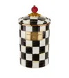 Mackenzie-childs Mackenzie Childs Courtly Check Enamel Canister In Black