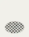 Mackenzie-childs Mackenzie Childs Courtly Check Medium Enameled Steel Oval Platter