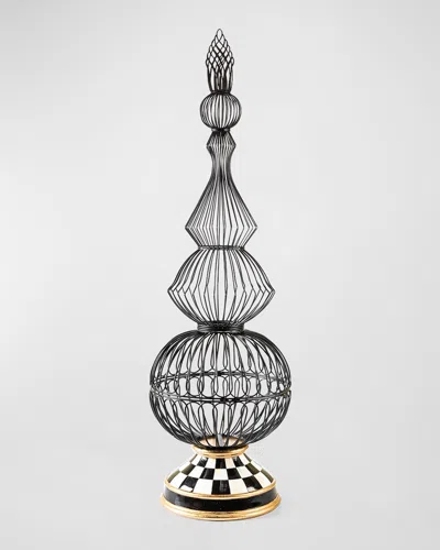 Mackenzie-childs Large Courtly Check Wire Topiary In Metallic