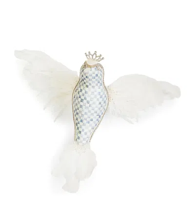 Mackenzie-childs Large Crystal Palace Hummingbird Ornament In White