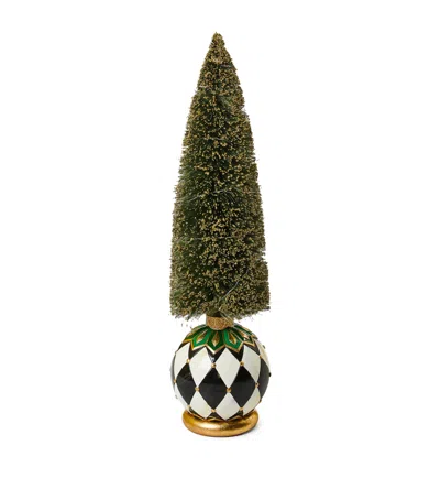 Mackenzie-childs Large Emerald Luxe Illuminated Bottle Brush Tree In Green