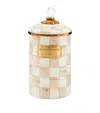 Mackenzie-childs Large Mocha Check Canister