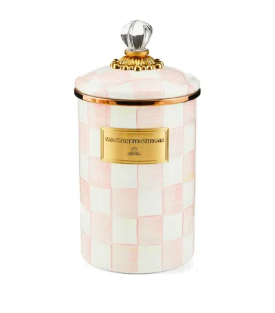 Mackenzie-childs Large Rosy Check Canister (12cm) In Pink