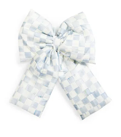 Mackenzie-childs Large Sterling Check Bow In Grey