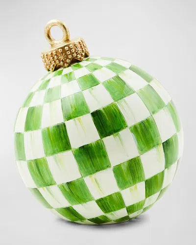 Mackenzie-childs Light Green Check Tabletop Ornament