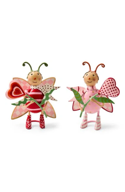 Mackenzie-childs Mackenzie Childs Love Bugs Set Of 2 Figurines In Multi