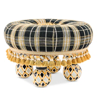 Mackenzie-childs Mad For Plaid Tuffet Stool In Multi