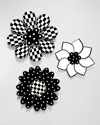 Mackenzie-childs Marquee Wall Flowers, Set Of 3